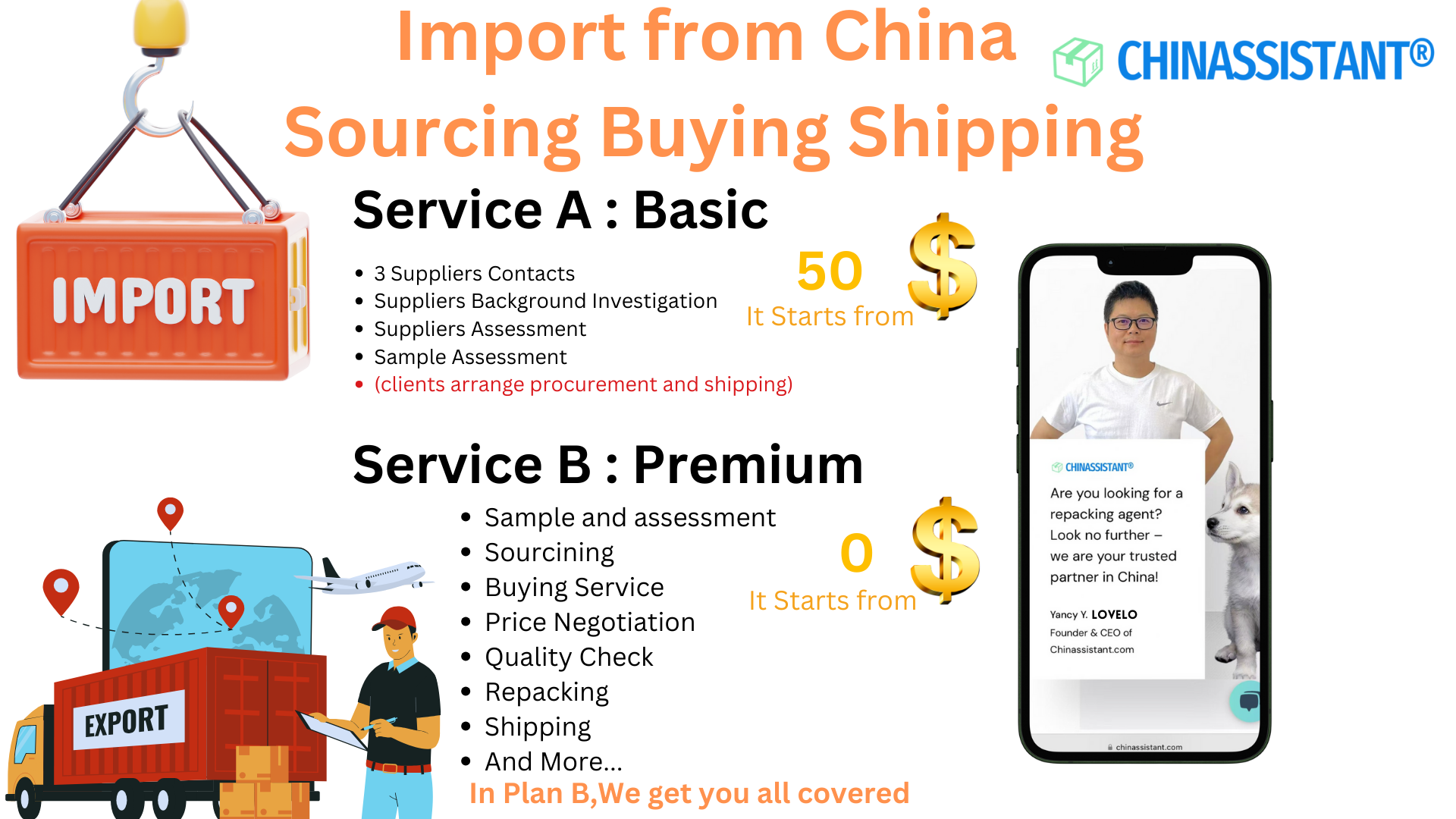 china sourcing agent pricing chinassistant